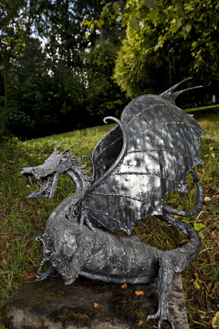 Steel Dragon Statue