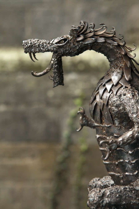Steel Dragon Statue