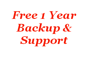 Free 1 Year Backup and Support