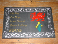 Welsh Slate Family Plaque