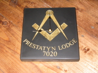 Welsh Slate Freemason Lodge Clock