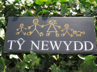Welsh Slate Family House Name Sign