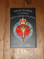 Welsh Slate Regiment Plaque