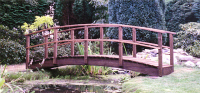 Bridge 3 - 13ft (3.96m) curved bridge (Country style) – stained Dark Oak. All components normally kept in stock.
 £1060